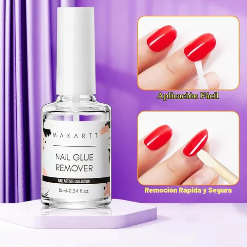 Vista 3 de Makartt Removedor de pegamento para uñas a presión: 0.3 fl oz de pegamento para puntas de uñas, uñas acrílicas, uñas postizas, removedor