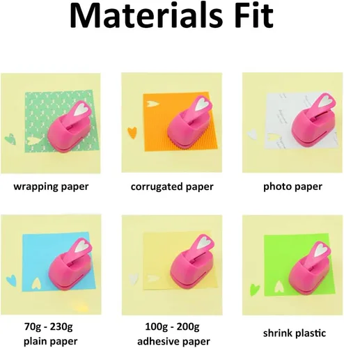 Vista 5 de Perforadora de palanca para manualidades de 3 pulgadas con forma de corazón, herramienta profesional para manualidades de papel, proyectos