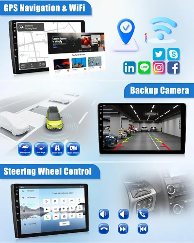 Vista 8 de 8 Core Qualcomm Android Car Stereo para Beetle 2004-2010 Pantalla táctil de 9 pulgadas con CarPlay Android Auto 4G+64G Ventilador de enfriamiento