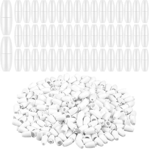 Vista 12 de WILLBOND 100 cierres separables para collares, cierres de pulsera de seguridad de plástico para cordón, conectores de barril de cuentas para Negro