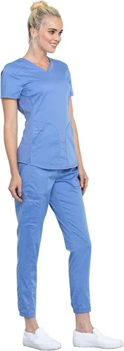 Vista 5 de Cherokee Ropa quirúrgica superior para mujer, con cuello en V, WW601
