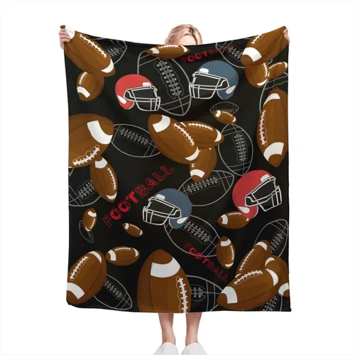 Vista 10 de Manta de béisbol suave y cálida para niños y adultos, manta de franela de lujo ligera y acogedora para sofá, cama, sofá, 50 x 40 pulgadas