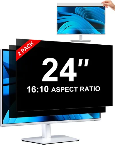 Vista 25 de Paquete de 2 pantallas de privacidad para monitor de computadora, relación de aspecto 5:4 de 19 pulgadas; antiespía, luz azul, deslumbramiento
