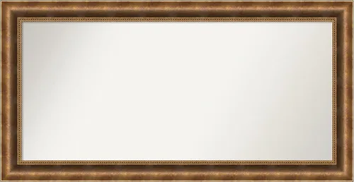 Vista 928 de Amanti Art Espejo de pared personalizado no biselado (25 x 25 pulgadas), marco de bronce acentuado, varios tamaños personalizados, espejo de baño