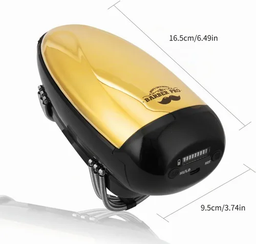 Vista 2 de Masajeador de calor de mano profesional con cordón/inalámbrico, carga USB, vibración para cuello, piernas, mano, 2 nodos de masaje, 1 botón caliente
