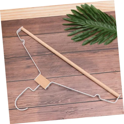 Vista 2 de Alipis Perchas de metal de madera, ganchos resistentes para el hogar, diseño ranurado, moderno, perchero, 360, giratorio, elegante