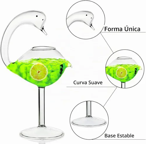 Vista 11 de Swan - Juego de 2 vasos de cóctel de 6 onzas, copas de vino únicas