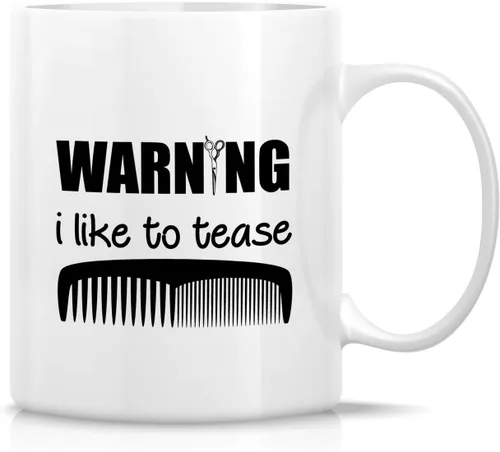 Vista 7 de Retreez Taza divertida – Taza de café de cerámica de 11 onzas con texto en inglés "I Make People Beautiful Hairstylist Hairdresser" de 11 onzas