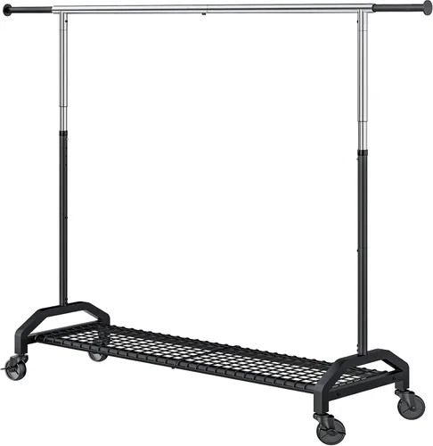 Vista 10 de Wiracks Perchero de Servicio Pesado para Colgar Ropa 350lbs Perchero de Ropa Ruedas Industriales de 3" 51 a 71" An x 16.53" Pr x 65" a 71" Al