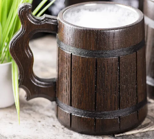 Vista 5 de Taza de cerveza Artificer Class de 17 onzas, regalo de fiesta de mazmorras y dragones para los amantes de dnd, taza de cerveza de madera