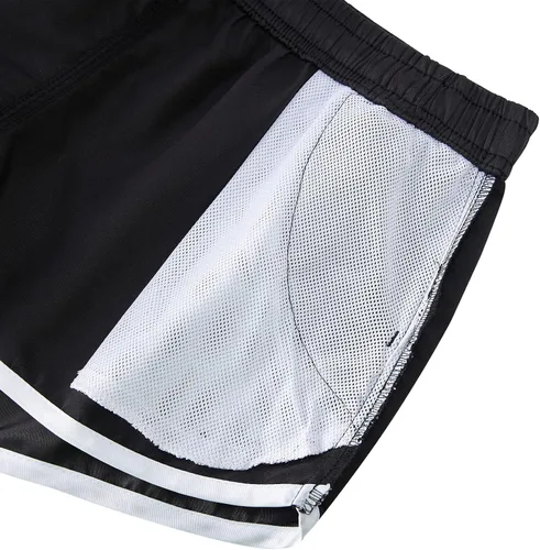 Vista 4 de Idgreatim Pantalones cortos de playa negros para mujer estilo casual con cordón pantalones de natación geniales para fiestas en la piscina deportes