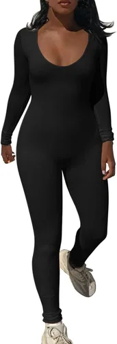 Vista 2 de PrimaveraVerano Moda Mujer Manga Larga Slim Fit Hip Lift Conjoined Body Pants Plus Mono