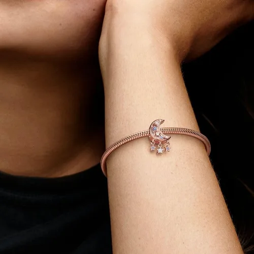 Vista 5 de Feitery Abalorios para pulseras y collares de plata de ley 925, dijes de cuentas para mujer con circonita cúbica, espaciador, regalos de cumpleaños