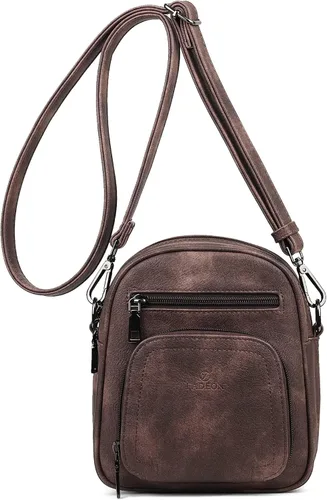 Vista 8 de FADEON Mini bolsos cruzados para mujer, bolso cruzado pequeño, bolso cruzado de diseñador, bolsa de hombro, ranura para tarjetas