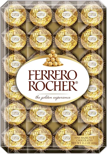 Vista 13 de Ferrero Rocher Chocolate Candy, 16 chocolates con leche de avellana, 7