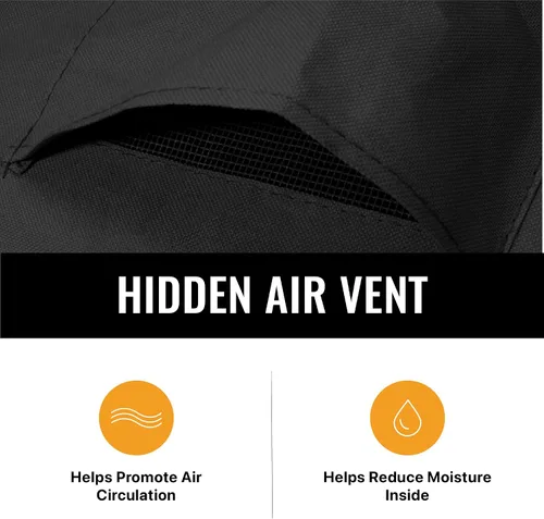 Vista 6 de Funda resistente para muebles de exterior, fundas cuadradas y rectangulares impermeables con rejillas de ventilación de aire, para otomanas, mesas