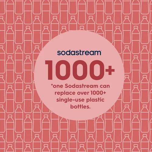 Vista 7 de SodaStream 1L Paquete doble de botellas delgadas aptas para lavavajillas (blanco)