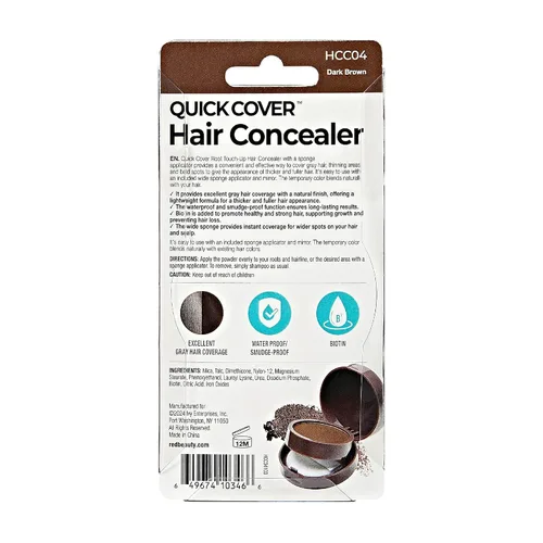 Vista 7 de Red by Kiss Corrector de cabello de cobertura rápida, retoque temporal de raíces, amplia cobertura de canas, ligero e impermeable, infusión