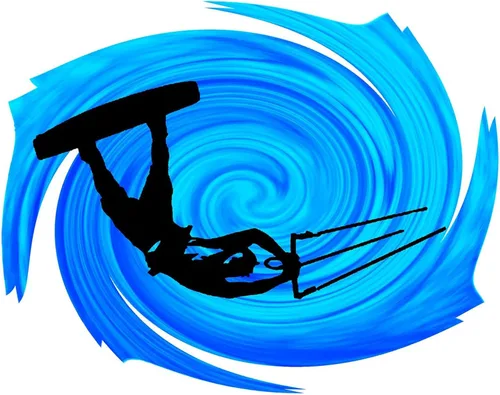 Vista 2 de CafePress Pegatina cuadrada para parachoques de Kiteboard