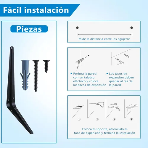 Vista 4 de HEART ART Paquete de 10 soportes de estante de 10 pulgadas, soportes de estante resistentes, soportes flotantes en L, soportes de estante de metal