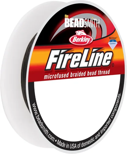 Vista 12 de The Beadsmith Fireline by Berkley - Hilo trenzado microfusionado - Prueba de 4 libras, diámetro de 005"/.12mm, carrete de 50 yardas, color cristal