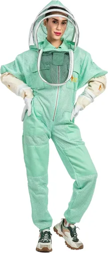 Vista 15 de Traje ventilado de la apicultura en varios colores con velos redondos o de esgrima