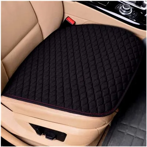 Vista 12 de Funda de cojín para asiento de automóvil con bolsillo pequeño, ajuste universal, tela acolchada, alfombrilla transpirable para conducción, 2