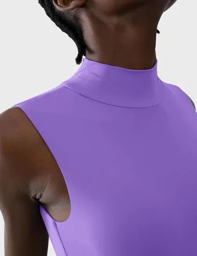 Vista 69 de PUMIEY Body sin mangas con cuello alto falso para mujer, colección Sharp