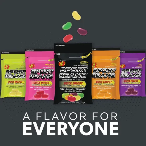 Vista 3 de Jelly Belly Sport Beans - Frijolitos de gelatina energizantes - Sabores surtidos, paquete de 24 deportes-nutrición-resistencia-y-energía-masticable