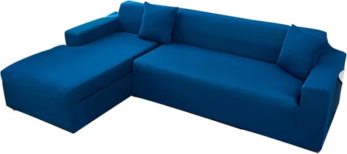 Vista 20 de Fundas para sofá modular, 2 piezas, funda de sofá de alta elasticidad en forma de L para 5 y 6 plazas, funda de sofá de tela de elastano