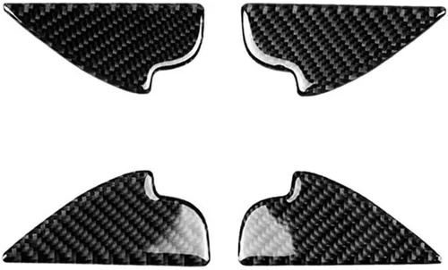 Vista 4 de Riloer 4 piezas para manija interior de puerta, cubierta de fibra de carbono, compatible con Mazda 3, 6, CX-3, CX-5, 2014-2018