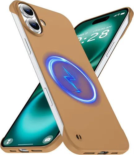 Vista 27 de GRECAZO Funda magnética delgada para iPhone 15 Plus de 6.7 pulgadas (2023), ultrafina, ligera, duradera, sin marco, mate, rígida, MagSafe con anillo