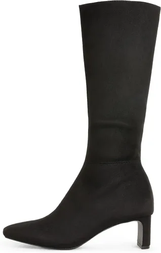 Vista 2 de DREAM PAIRS Botas de moda con tacón grueso y cremallera lateral para mujer
