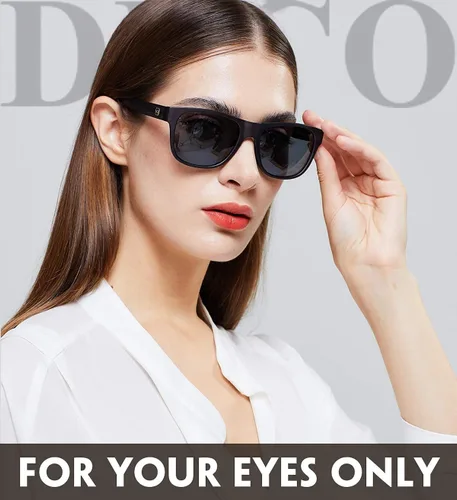 Vista 4 de DUCO Gafas de sol polarizadas clásicas vintage para mujeres, gafas de sol 100% bloqueo UV DC2145