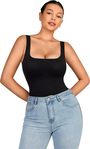 Vista 4 de Lover-Beauty Bodysuit with Built in Bra Thong Sculpting Seamless Shapewear Versatile for Every Season