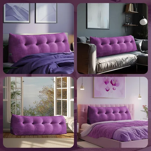 Vista 7 de Almohada de Refuerzo Triangular Grande para Cabecera, Cuña de Respaldo, Soporte de Posicionamiento, Descanso para Cama, Almohadas de Lectura