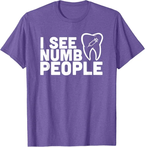 Vista 6 de I see Numb People - Camiseta de regalo para dentista dental, Negro, S