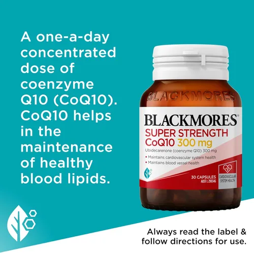 Vista 4 de Blackmores Super Strength CoQ10 300mg 30 tabletas