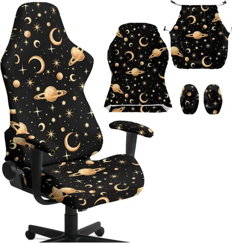 Vista 22 de Fundas para silla de juegos con cremallera de mariposa, elásticas, fáciles de poner y quitar, funda de silla de oficina de ensueño, decoración
