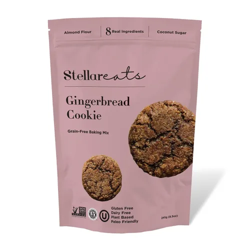 Vista 10 de Stellar Eats Mezcla para hornear galletas con chispas de chocolate, 9.4 onzas, 1 paquete, sin granos, sin gluten, sin lácteos, a base de plantas