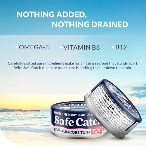 Vista 4 de Safe Catch Wild Albacore Atún. latas de 5 onzas