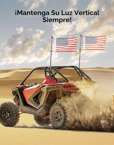 Vista 8 de KEMIMOTO UTV Soporte de montaje para luz de bandera de montaje en látigo, 1 unidad, resistente ajustable para jaula de barra enrollable de 1.75 a 2