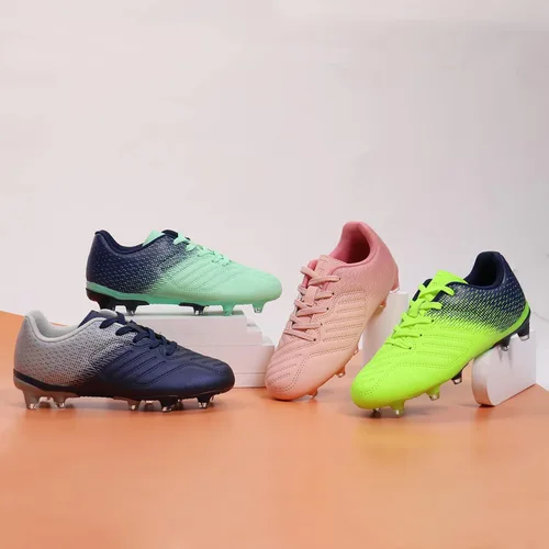 Vista 7 de Brooman - Zapatos deportivos con tacos para niños y niñas, zapatos de fútbol para usar al aire libre