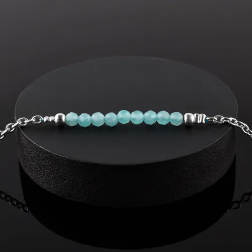 Vista 97 de YANARA Pulsera de tobillo para mujer, piedra de nacimiento natural, cuentas de piedras preciosas, tobillera delicada hecha a mano de 9 pulgadas +
