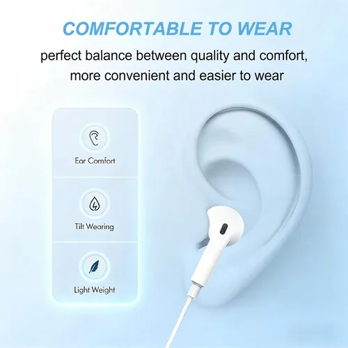 Vista 5 de USB C Headphones for iPhone 17/16/15 Pro Max, Wired in-Ear Earphones Type C Earbuds with Mic & Volume Control Compatible with iPhone 17/16/15