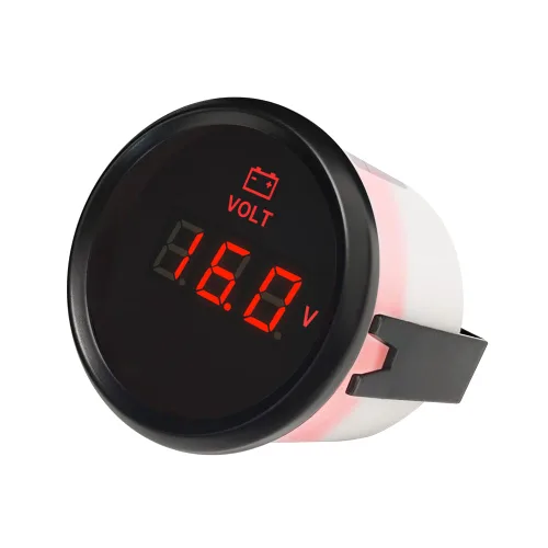 Vista 3 de ELING – Voltímetro digital de 52 mm, 2 pulgadas, 12V 24V DC, para auto y barco, con retroiluminación, a prueba de agua IP67