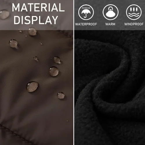 Vista 29 de Msmsse Chalecos de invierno para hombre, con forro polar, acolchado, casual, sin mangas