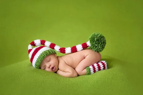 Vista 2 de Moda Lindo Bebé Recién Nacido Fotografía Props Trajes Niño Niña De Punto Sombrero De Navidad Calcetines Foto Disparar Traje