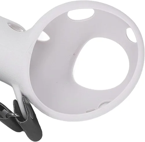 Vista 9 de Dilwe 2 fundas de agarre para controlador táctil, protector de silicona con correas para nudillos para Meta Quest Pro (gris)