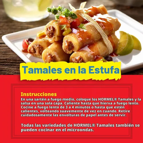 Vista 4 de HORMEL Tamales de pollo, tamales enlatados, 15 onzas (paquete de 12)